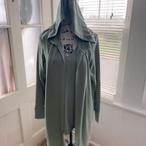 Long hooded cover up with matching sleeveless tank